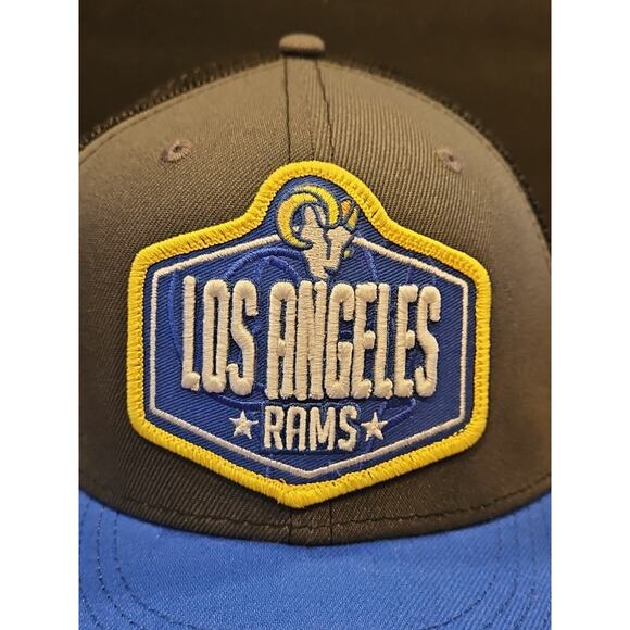 New Era Los Angeles Rams NFL Mesh Trucker 9Fifty Snapback Hat - Picture 6 of 11